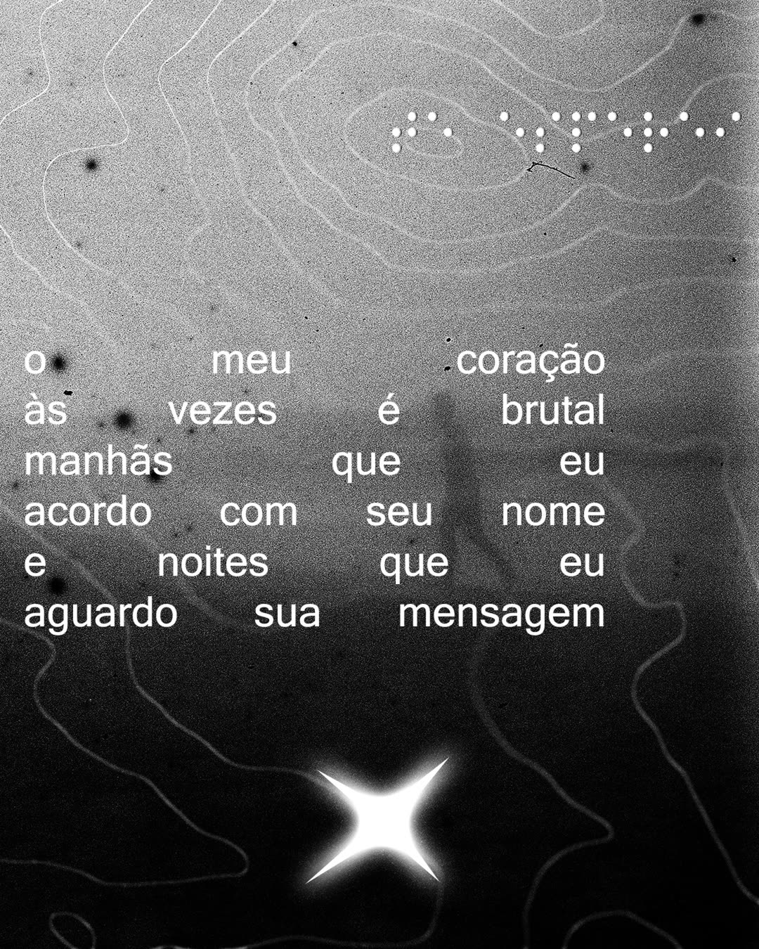 pôster em cinza com estrela